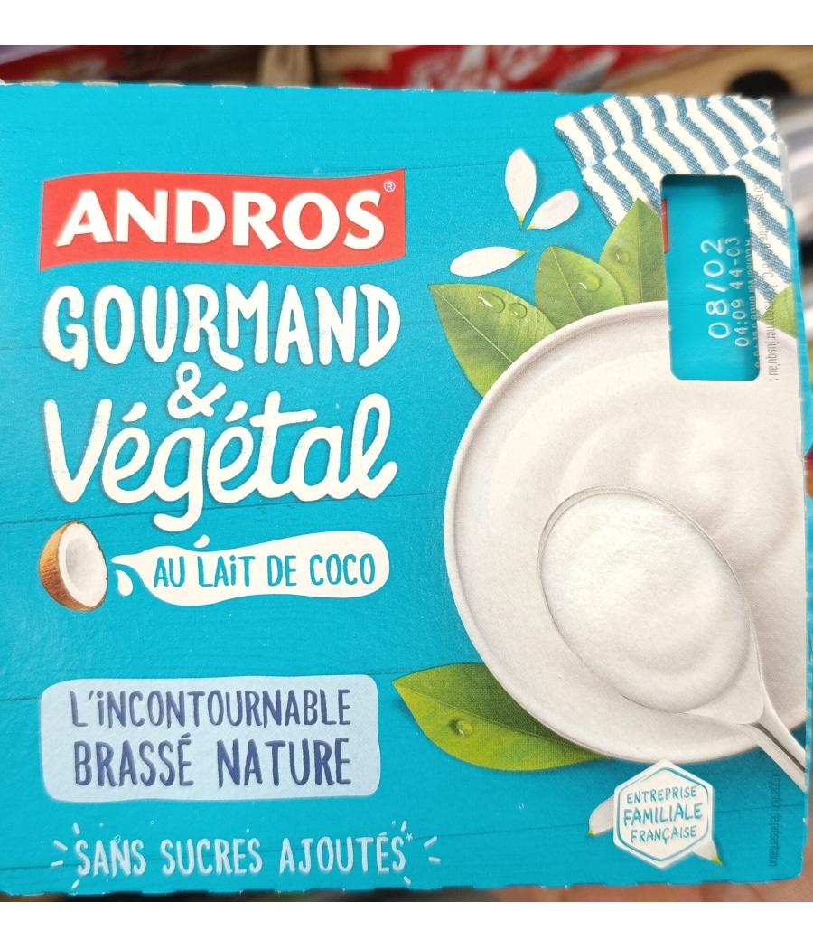 DESSERT VEGETAL BRASSE NATURE ANDROS 4X100G