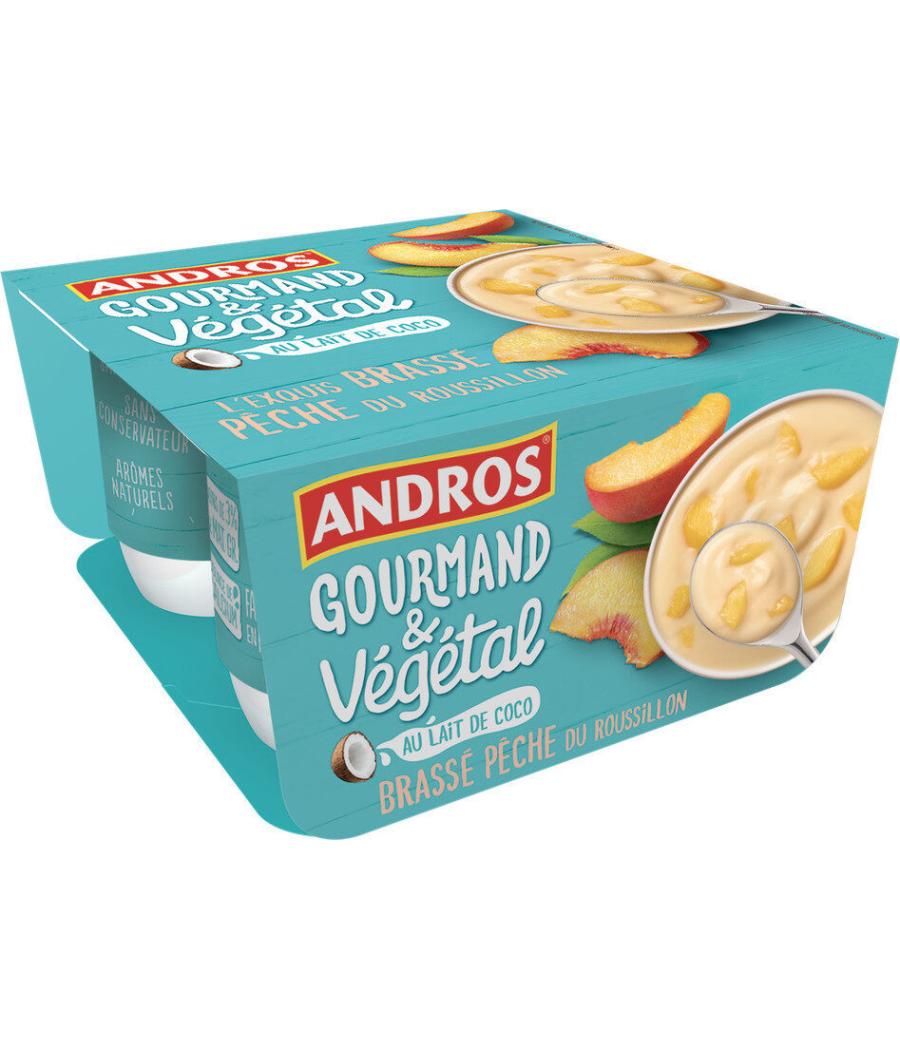 DESSERT VEGETAL  BRASSE PECHE ANDROS 4X100G