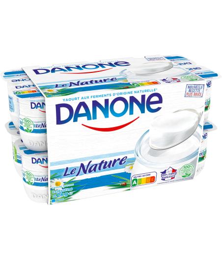YAOURT NATURE DANONE 16X125G SOIT 2 KG