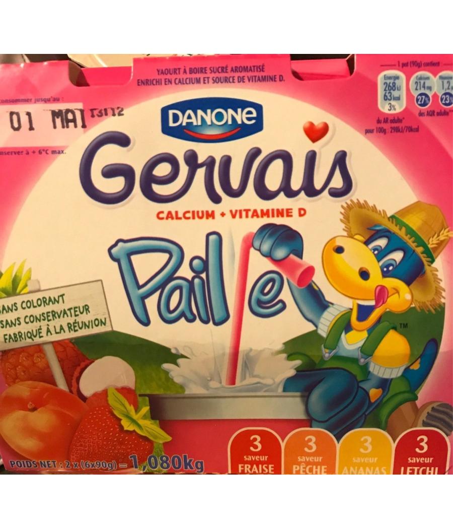 GERVAIS AUX FRUITS 6X90G
