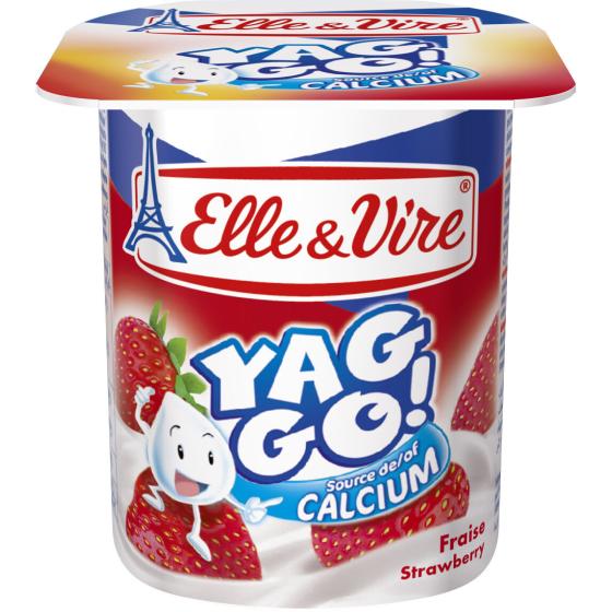 YAOURT YAG GO FRAISE ELLE & VIRE 4X125G