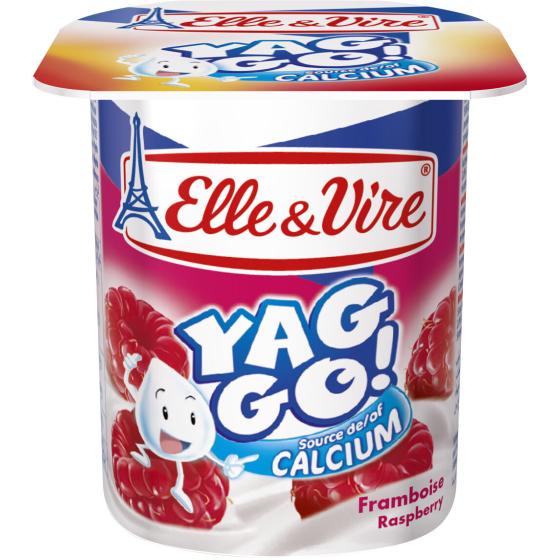 YAOURT YAG GO FRAMBOISE ELLE & VIRE 4X125G