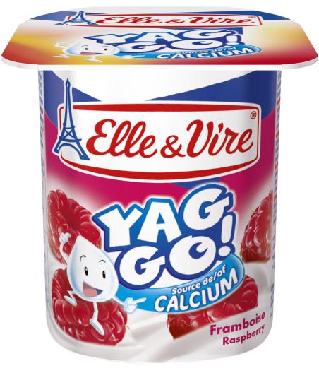 YAOURT YAG GO FRAMBOISE ELLE & VIRE 4X125G