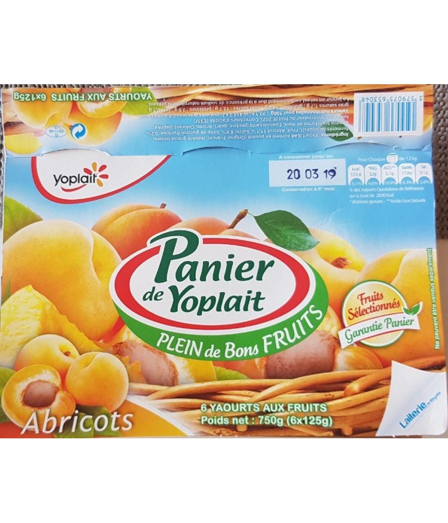 PANIER DE YOPLAIT ABRICOTS 750G