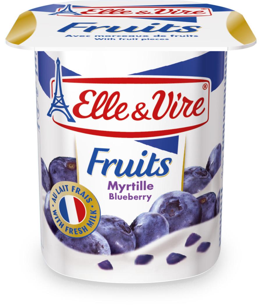 DESSERT LACTE FRUITS MYRTILLE ELLE & VIRE 4X125G