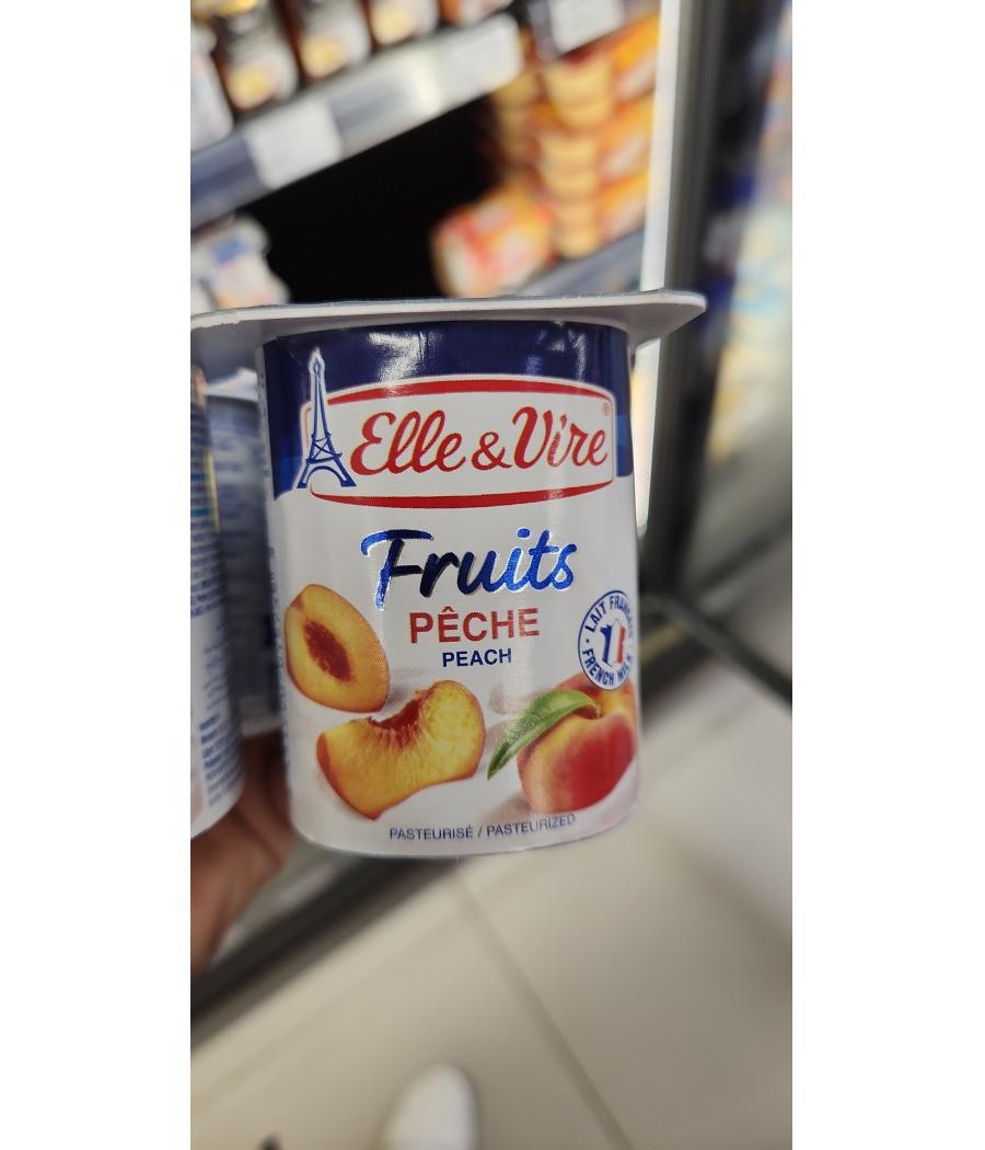 ELLE & VIRE DESSERTS LACTES FRUITS PECHE 4 X 125G