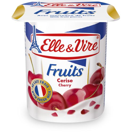DESSERTS LACTES FRUITS CERISE ELLE & VIRE  4 X 125G