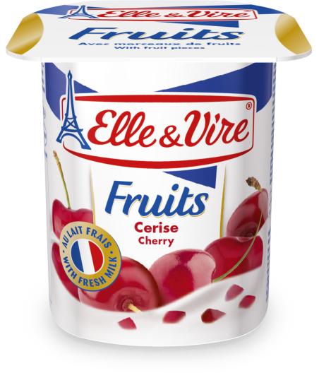 DESSERTS LACTES FRUITS CERISE ELLE & VIRE  4 X 125G