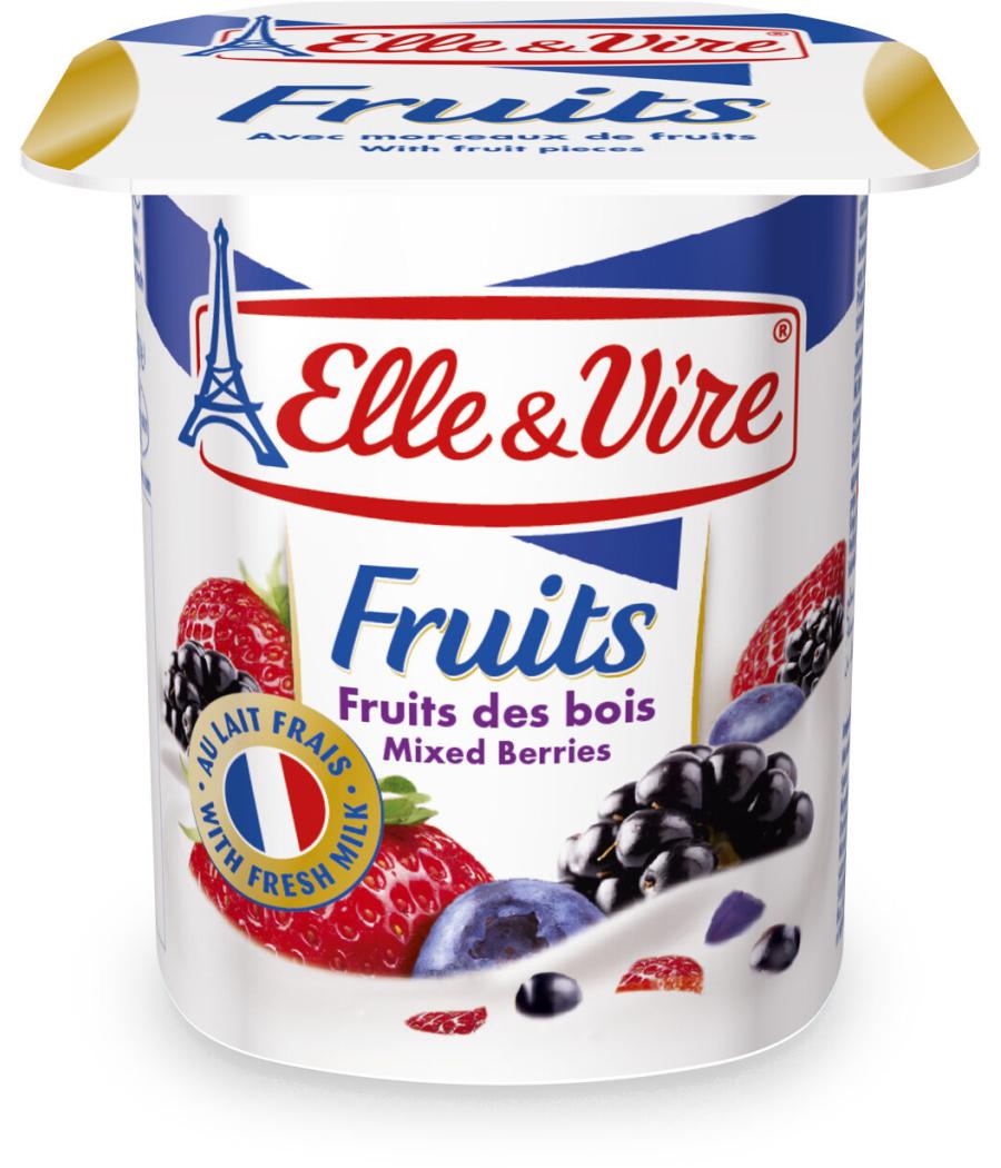 ELLE & VIRE DESSERTS LACTES FRUITS FRUITS DES BOIS 4 X 125G