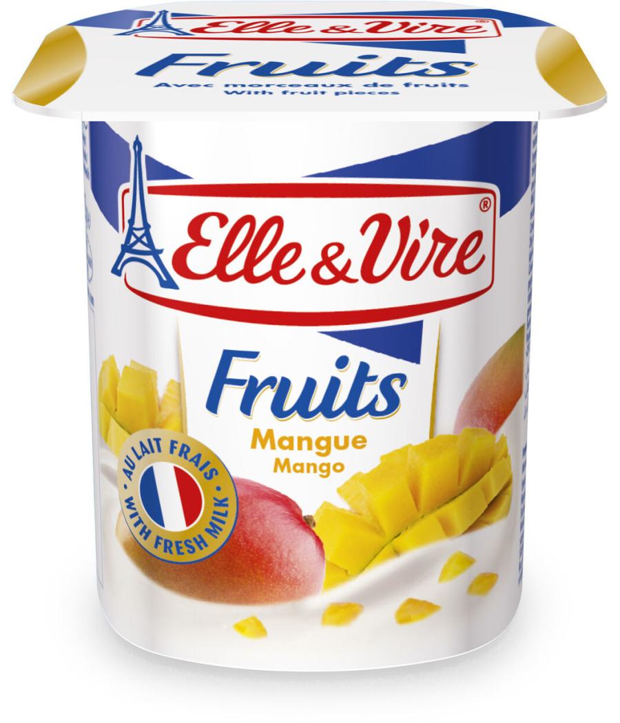 ELLE & VIRE DESSERTS LACTES FRUITS MANGUE  4 X 125 G