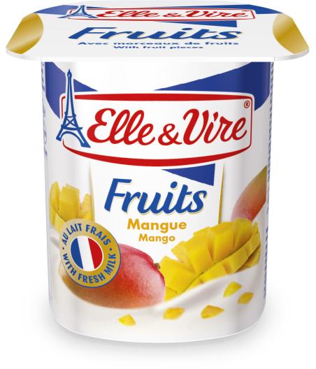 YAOURT FRUITS MANGUE  ELLE & VIRE 4X125G