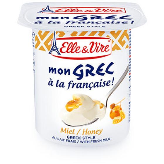 ELLE & VIRE DESSERTS LACTES MON GREC MIEL 4 X 125G