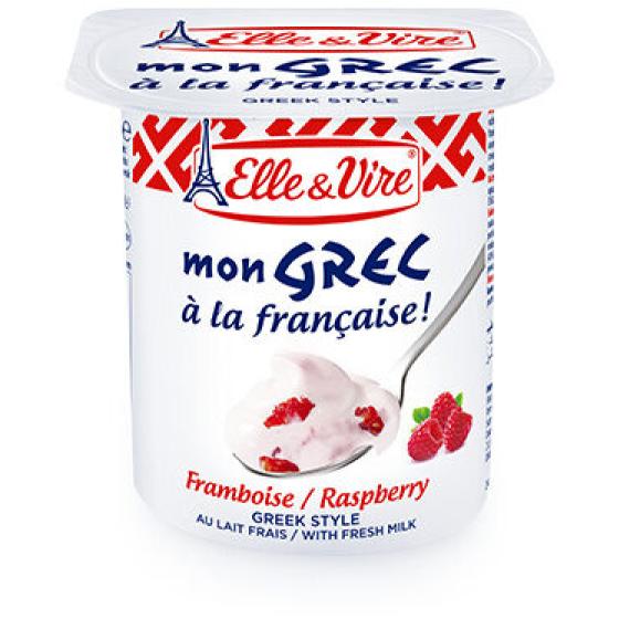 ELLE & VIRE DESSERTS LACTES MON GREC FRAMBOISE 4 X 125G