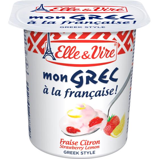 YAOURTS MON GREC FRAISE ELLE & VIRE 4X125G