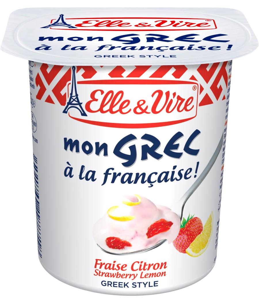ELLE & VIRE DESSERTS LACTES MON GREC FRAISE 4 X 125G