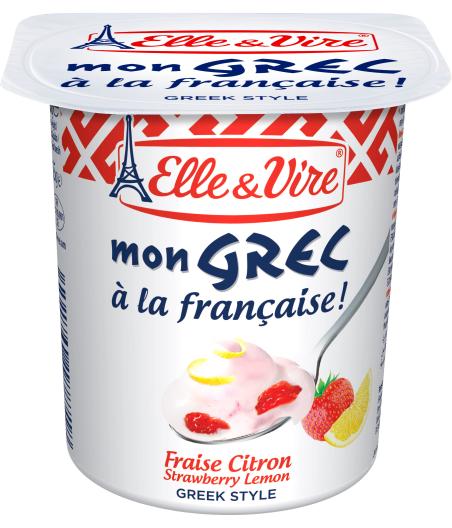 ELLE & VIRE DESSERTS LACTES MON GREC FRAISE 4 X 125G