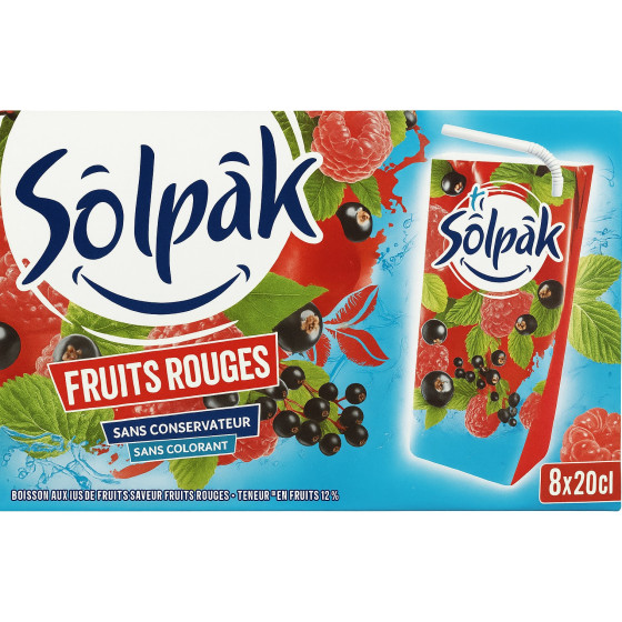 FRUITS ROUGES SOLPAK 8X 20G