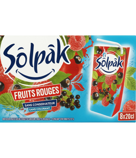 FRUITS ROUGES SOLPAK 8X 20G