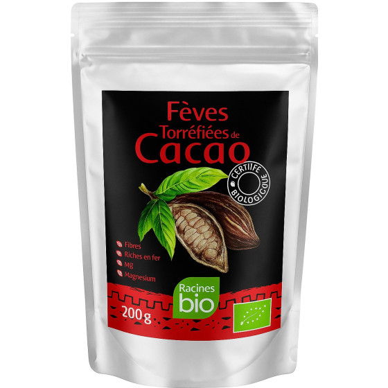 FEVES TORREFIEES DE CACAO BIO 200G