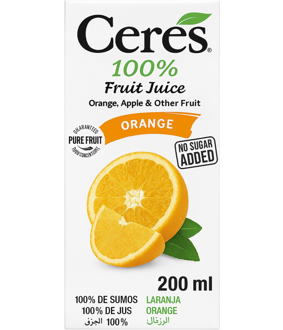 JUS D'ORANGE CERES 200ML