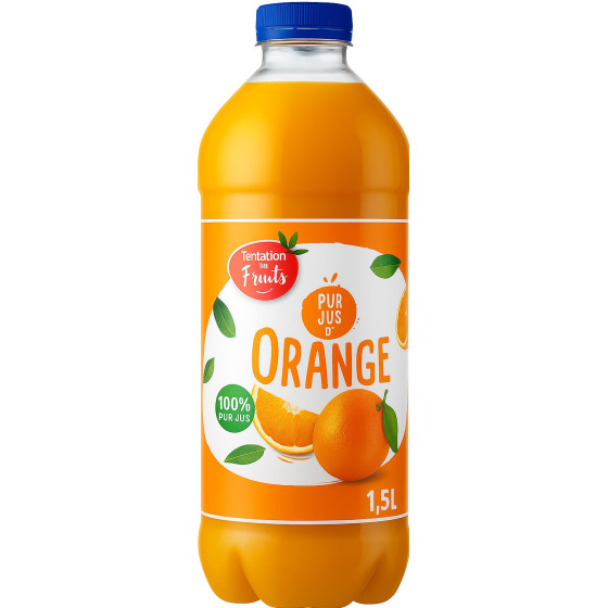 JUS DE FRUITS PUR D'ORANGE TENTATION 1.5L