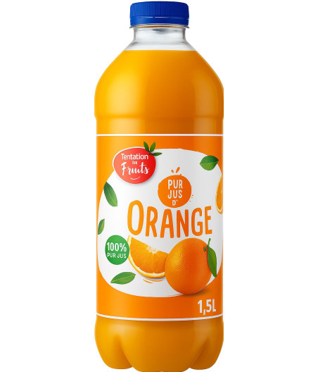 JUS DE FRUITS PUR D'ORANGE TENTATION 1.5L