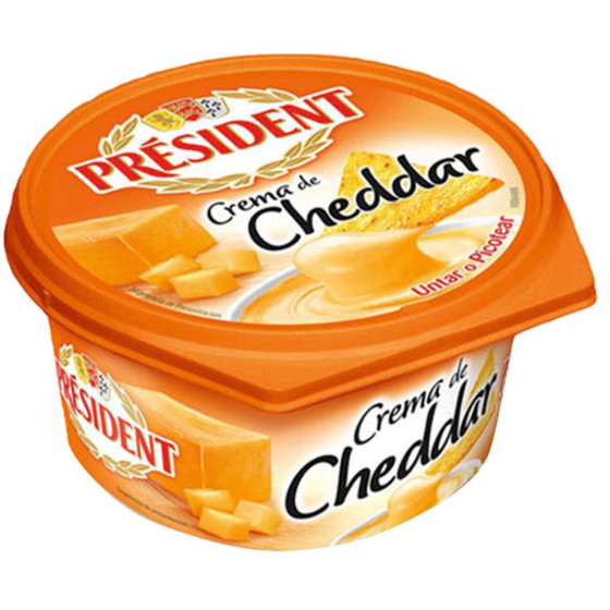 CREME DE CHEDDAR POT  PRESIDENT 125G