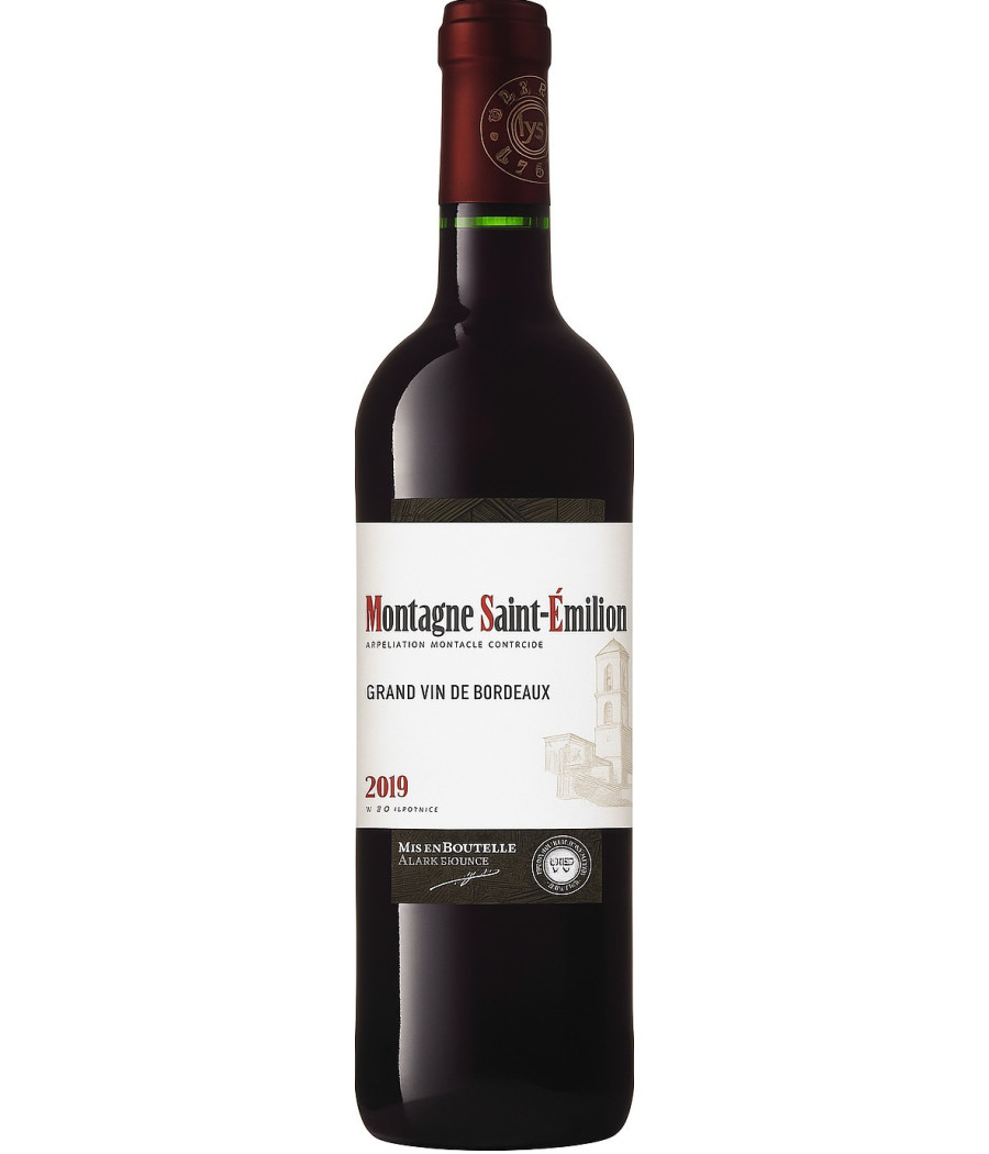 BOUTEILLE DE VIN MONTAGNE SAINT EMILION GRAND VIN BORDEAUX 75CL