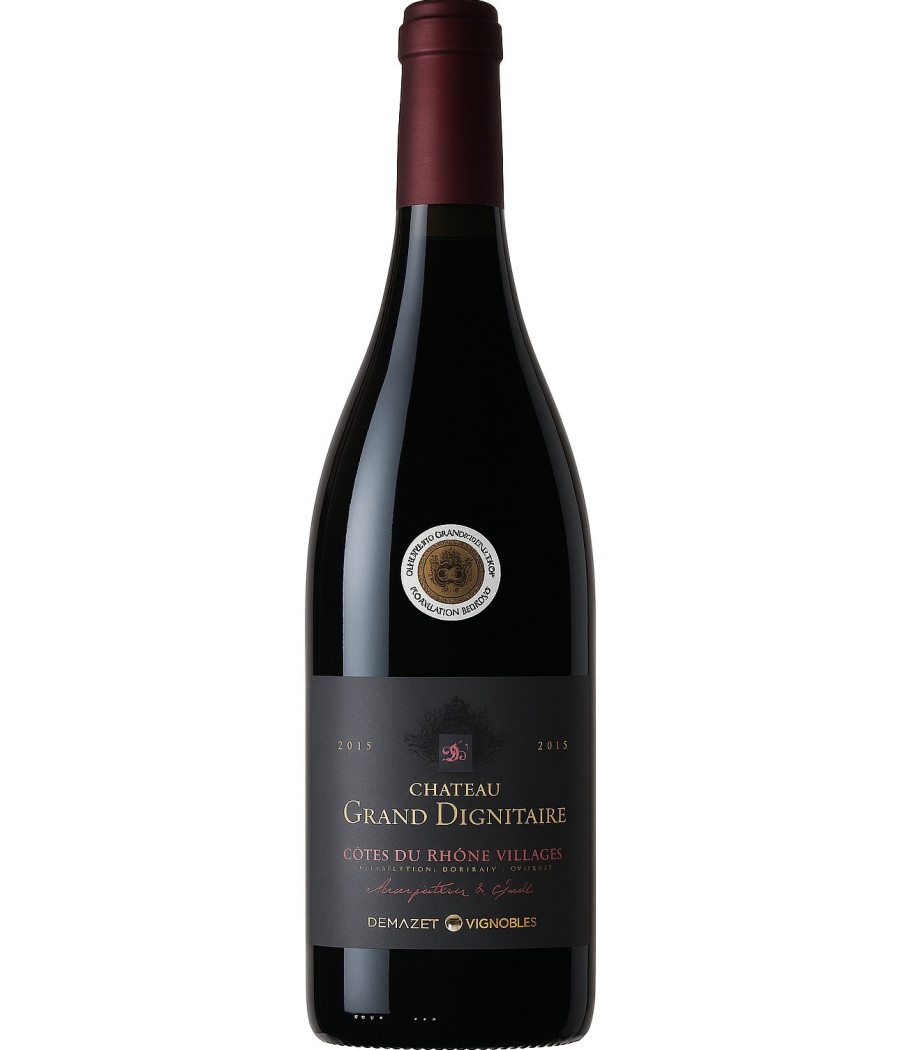BOUTEILLE DE VIN CHATEAU GRAND DIGNITAIRE CÔTES DU RHÔNE VILLAGES 75CL