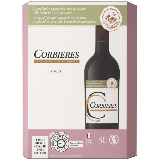 VIN ROUGE CORBIERES 3L