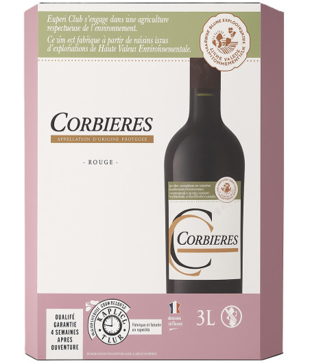 VIN ROUGE CORBIERES 3L