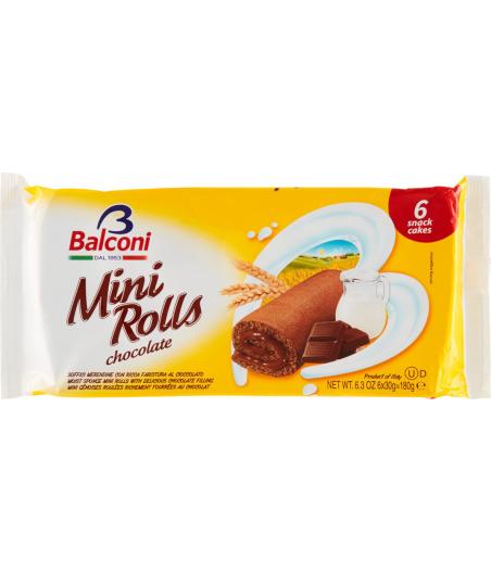 MINI ROLLS CHOCOLATE BALCONI 180G