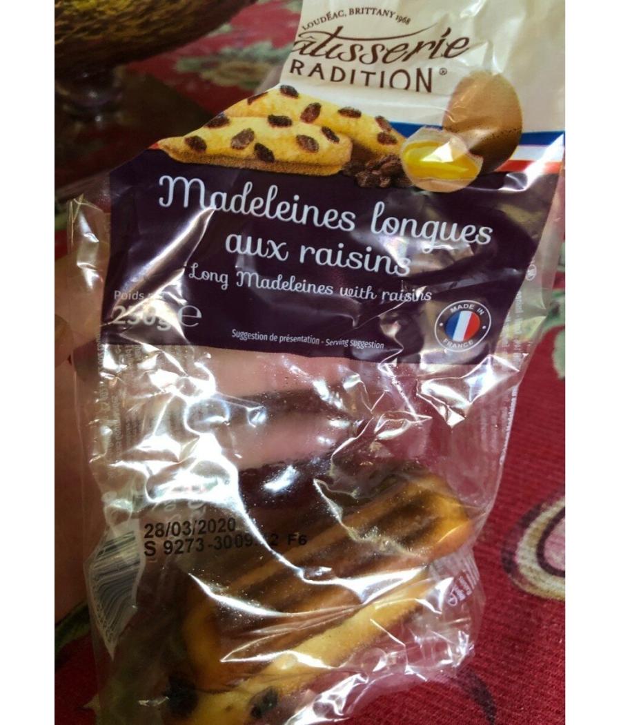 MADELEINES AUX RAISINS 250G