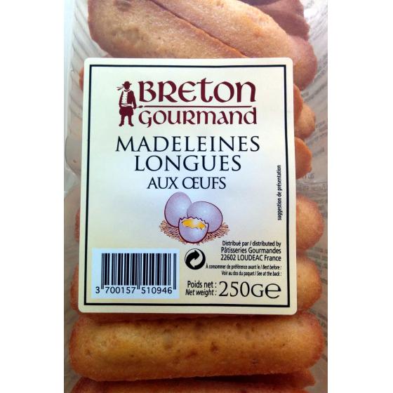 MADELEINES LONGUES AUX OEUFS 250 G