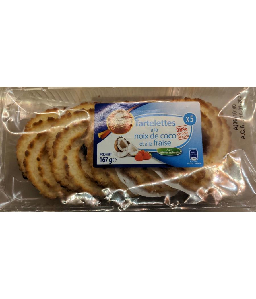 TARTELETTES A LA NOIX DE COCO ET A LA FRAISE 167G