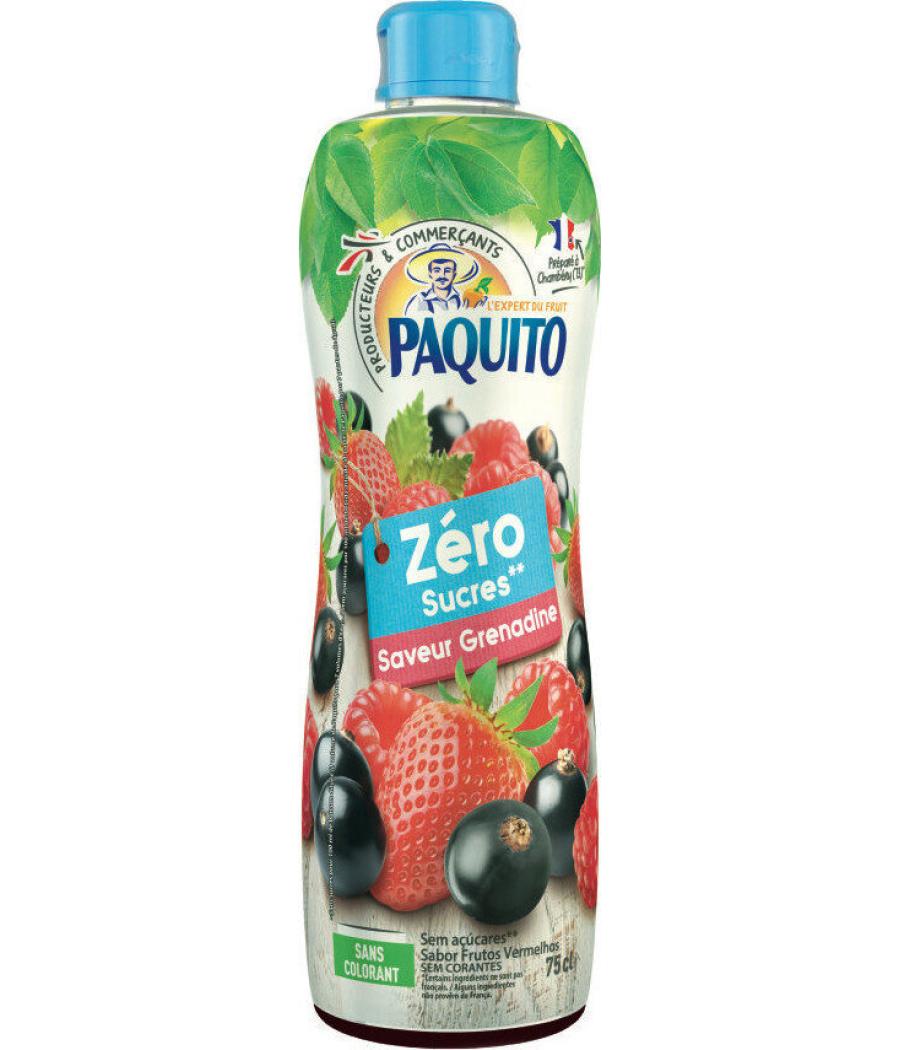 SIROP BOISSON A DILUER SAVEUR GRENADINE ZERO SUCRES PAQUITO 75CL