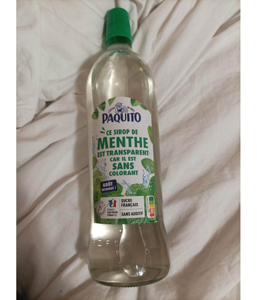 SIROP DE MENTHE TRANSPARENT PAQUITO 1L