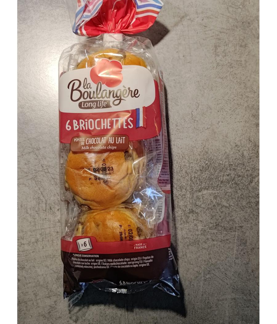 BRIOCHETTES AUX PETITS CARRES DE CHOCOLAT LA BOULANGERE 210G