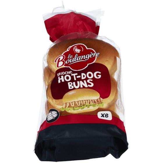 BRIOCHE HOT DOG BUNS LA BOULANGERE 270G