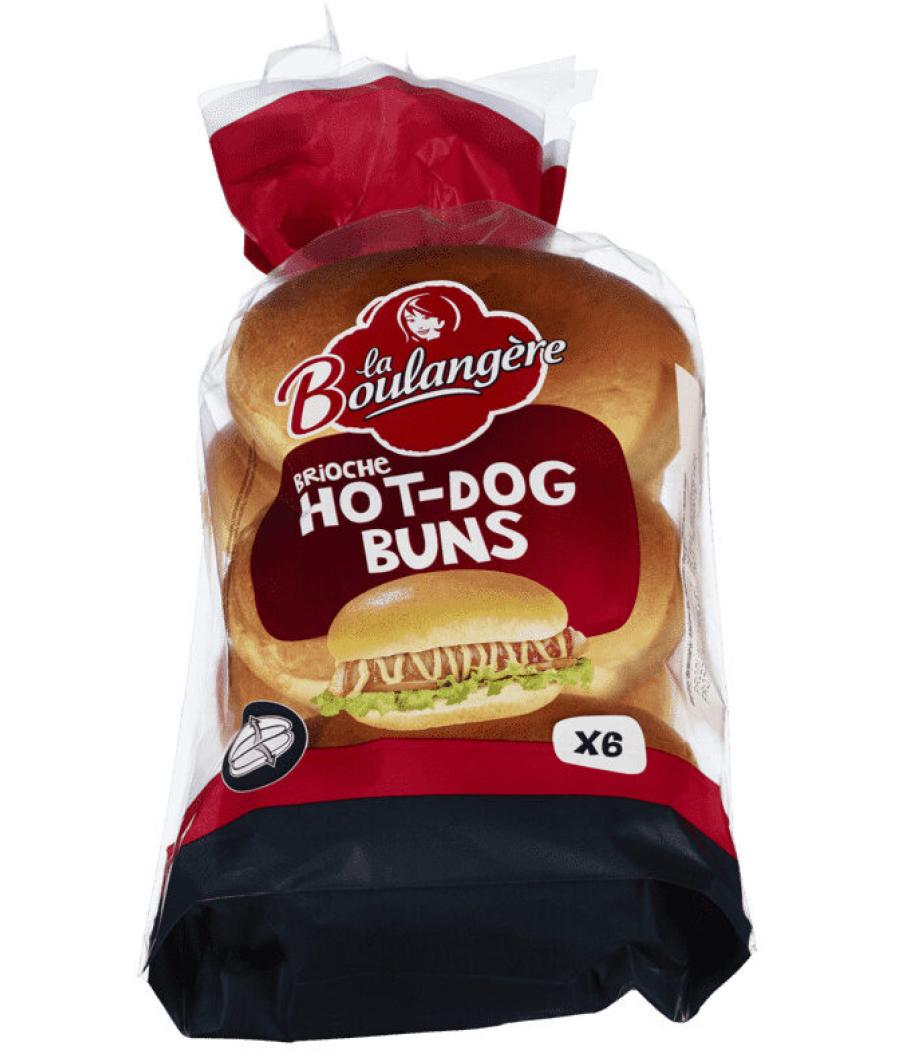 BRIOCHE HOT DOG BUNS 270G x6