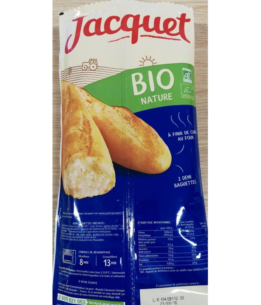 PETITE FOURNEE BIO 2 DEMI-BAGUETTES NATURE 250G