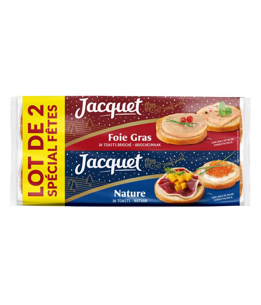 TOASTS RONDS NATURE & FOIE GRAS JACQUET 500G