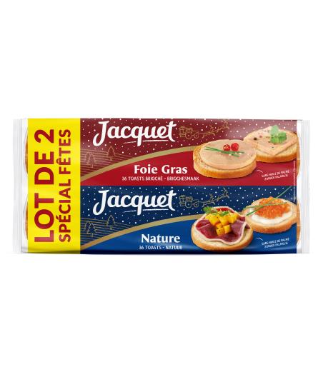 TOASTS RONDS NATURE & FOIE GRAS JACQUET 500G