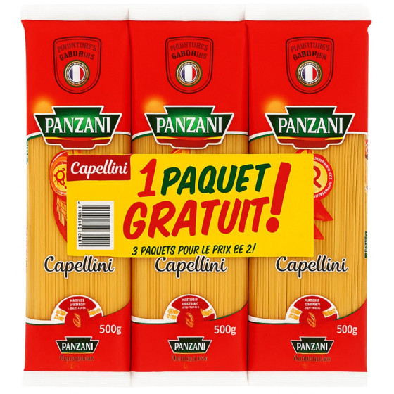 PATES CAPELLINI PANZANI 3X500G
