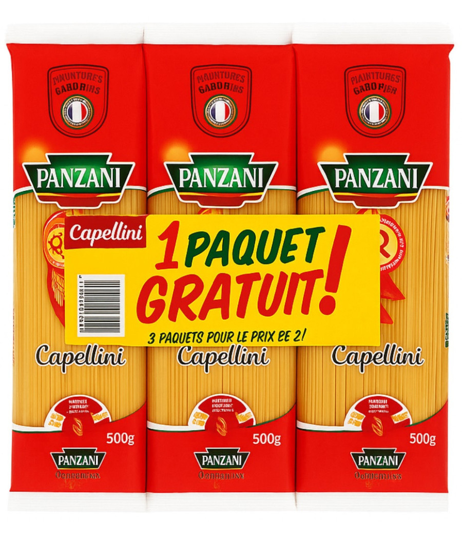 PATES CAPELLINI PANZANI 3X500G