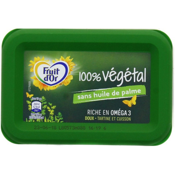 FRUIT D'OR 100% VEGETAL SANS HUILE DE PALME 225G