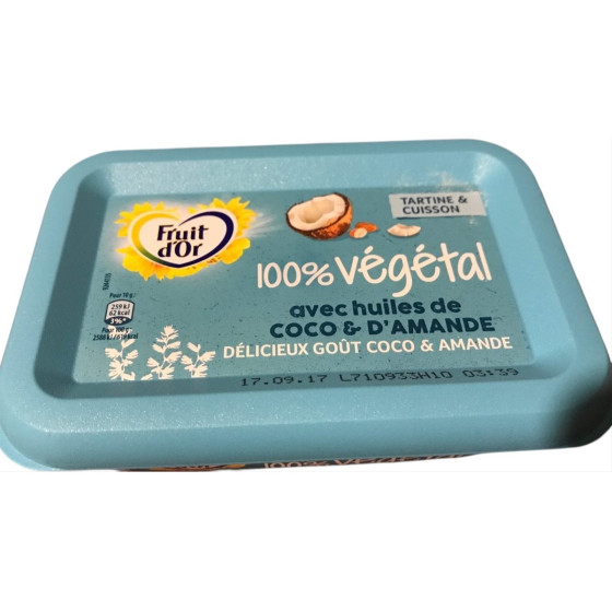 100% VEGETAL AVEC HUILES DE COCO & D'AMANDE 225G