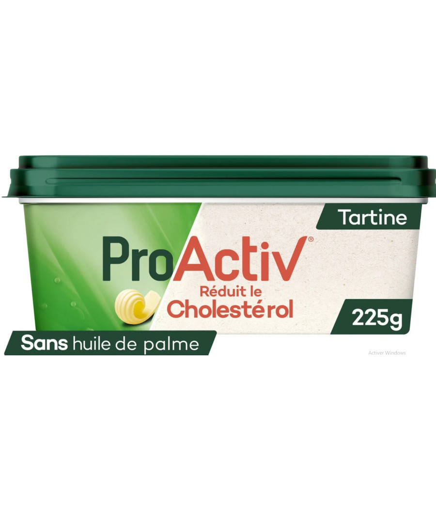 BEURRE DE TARTINE MARGARINE SANS HUILE DE PALME PROACTIV 225G