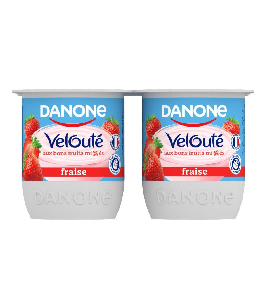 YAOURTS VELOUTE FRUIX FRAISE DANONE 4X125G