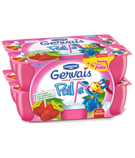 YAOURTS GERVAIS PAILLE FRAISE 1.080KG